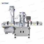 เครื่องปิดฝาขวดแบบเกลียวหัวเดี่ยวเซอร์โวเชิงเส้นอัตโนมัติ