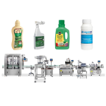 สายการผลิตบรรจุและปิดฉลากปุ๋ยยาฆ่าแมลงแบบน้ำอัตโนมัติ