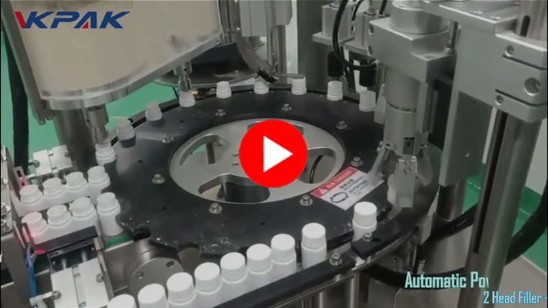 เครื่องบรรจุและปิดฝาขวดผงแบบโมโนบล็อก