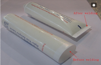 welding samples from ultrasonic tubes sealer การเชื่อมด้วยตัวอย่าง.jpg