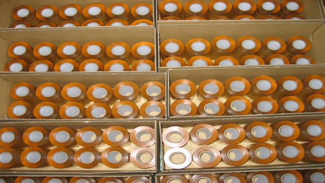 ตัวอย่างเทปหลังจากการหดฉลาก