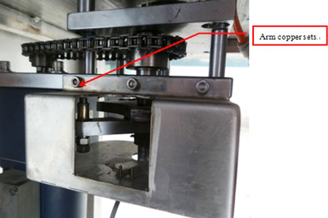 arm copper from capping screw capper equipment ชุดแขนทองแดงจากเครื่องปิดฝา.jpg